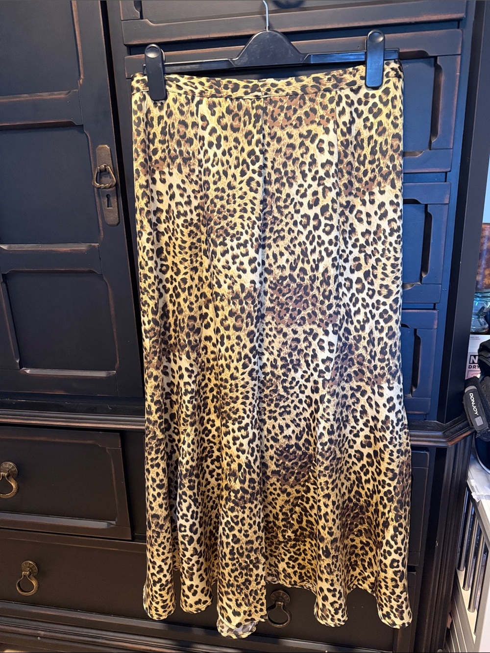Vero Moda Leopard Print Maxi Skirt - Brown/Black